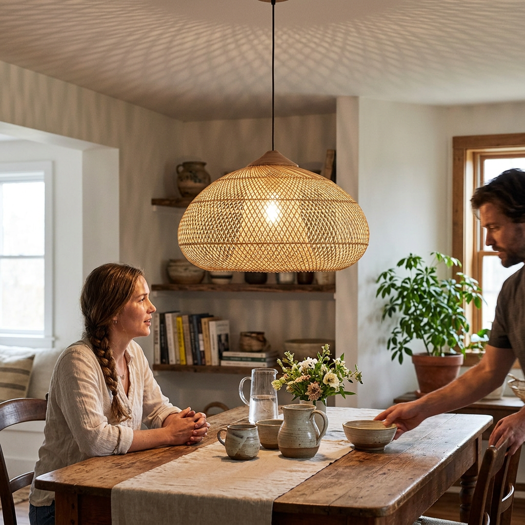 Artisan Rattan Pendant Light