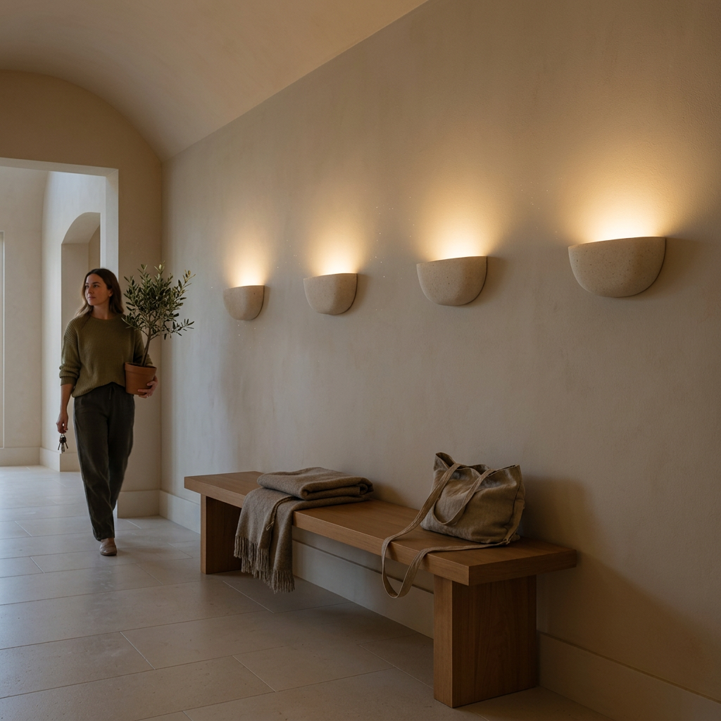 Minimalist Half Bowl Wall Light