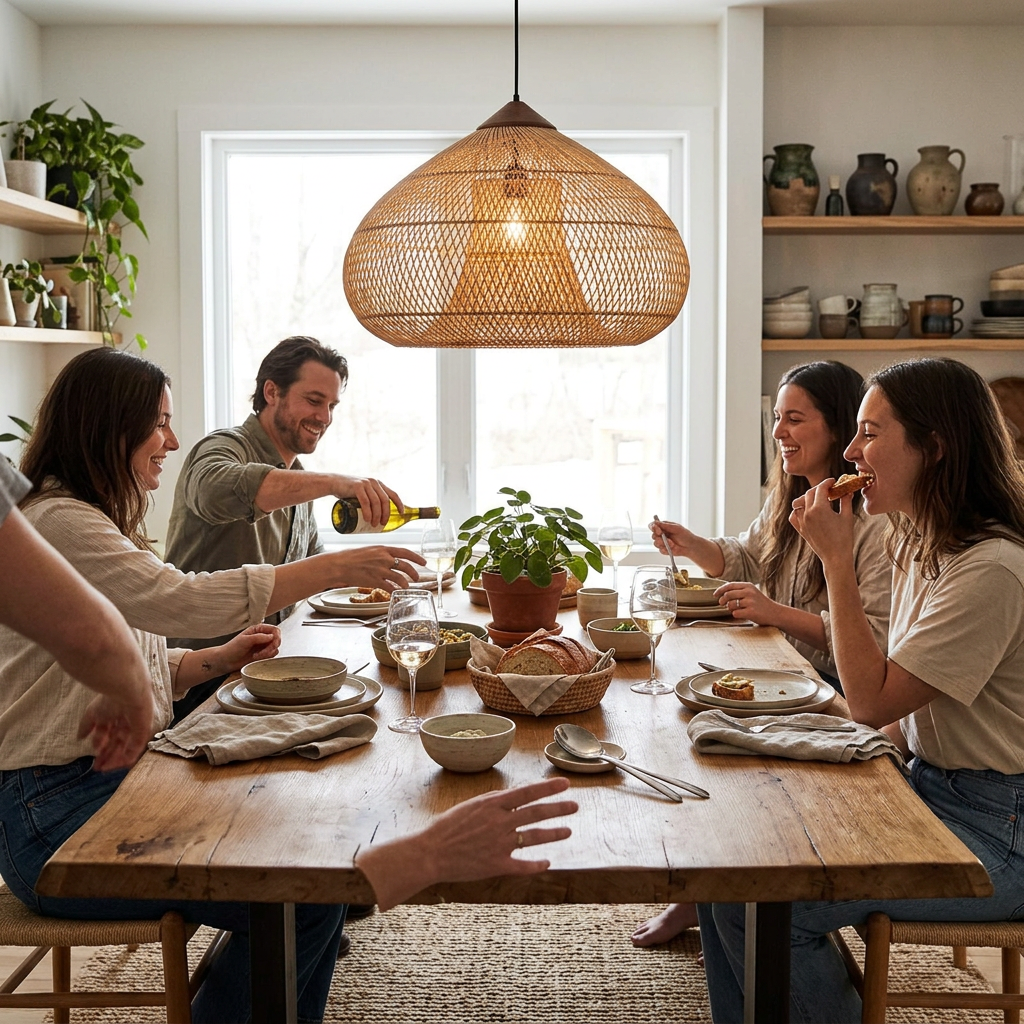 Artisan Rattan Pendant Light