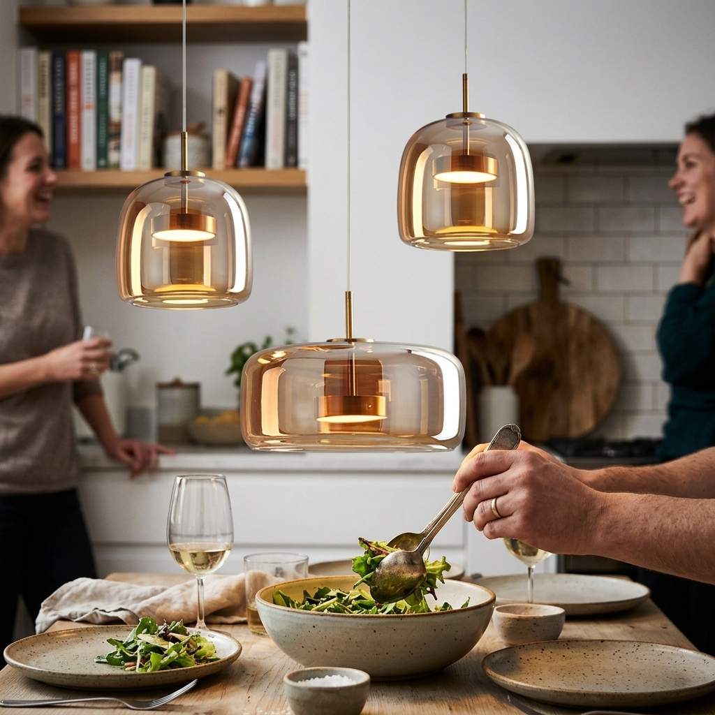 Modern Minimalist Glass Pendant Light