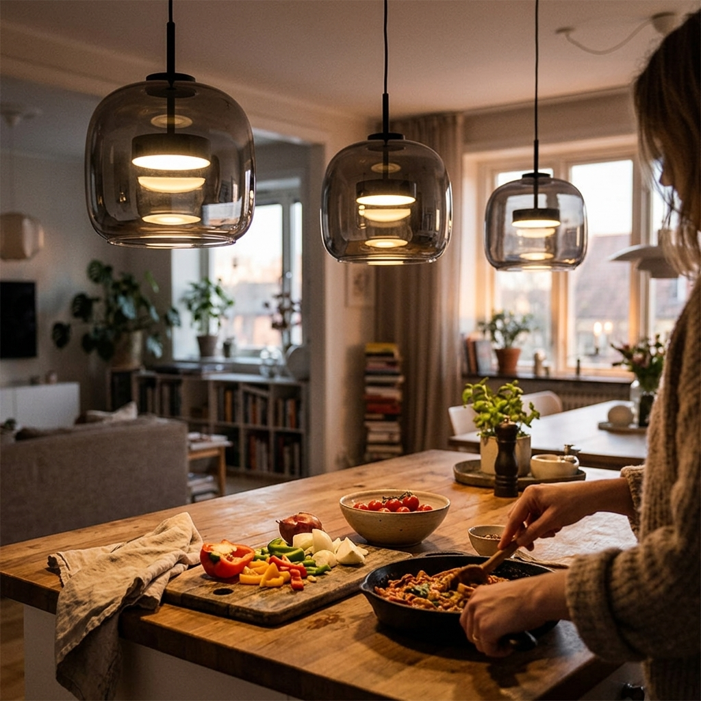Modern Minimalist Glass Pendant Light