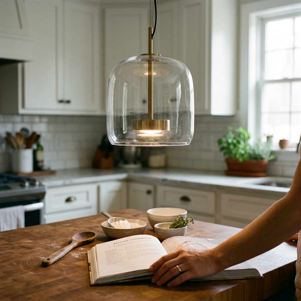 Modern Minimalist Glass Pendant Light