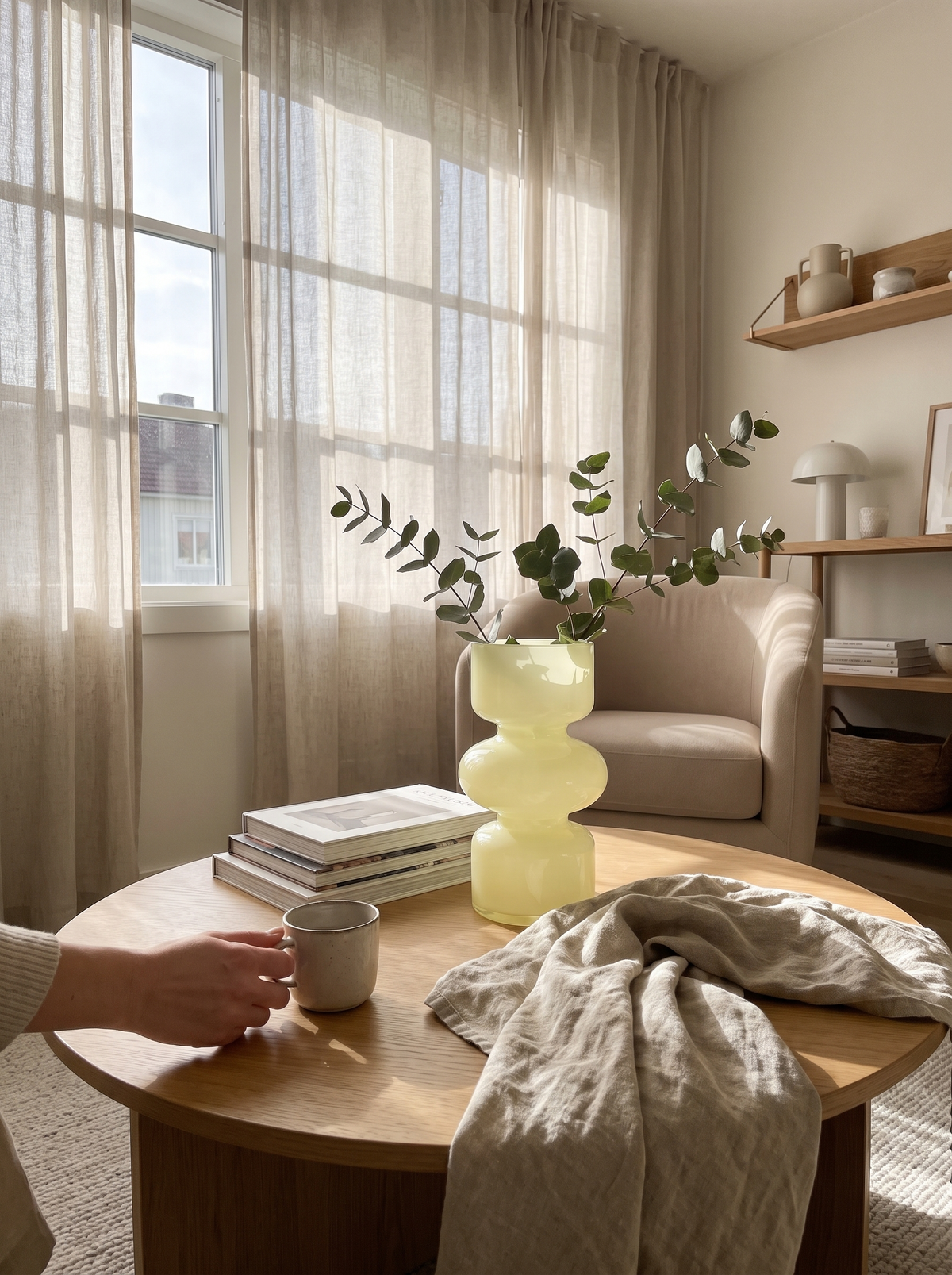 Nordic glass cylinder vases in a lifestyle setting, Nordic Style in Glass