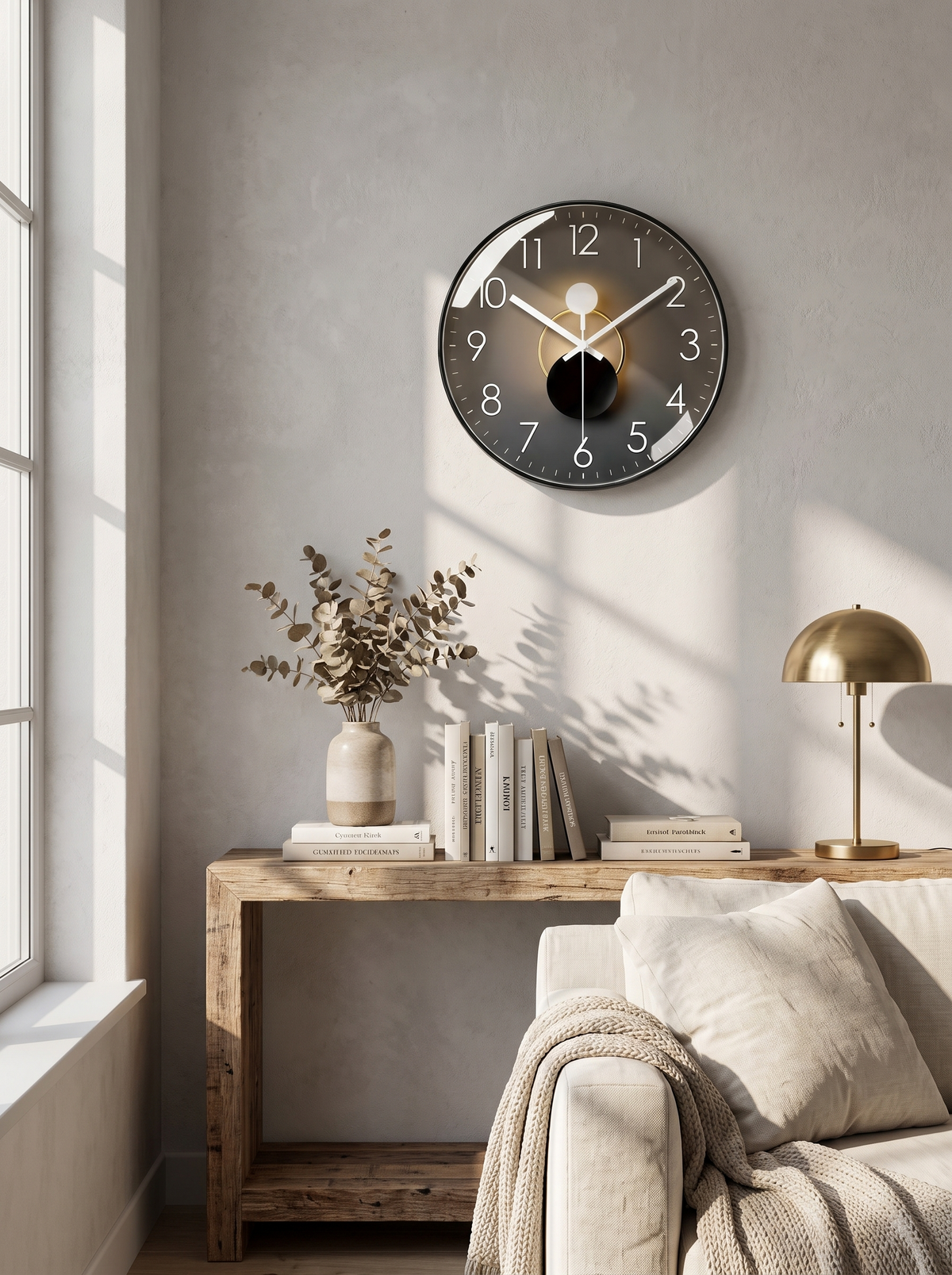 Modern elegant wall clock with silent movement, Elegance on Every Wall