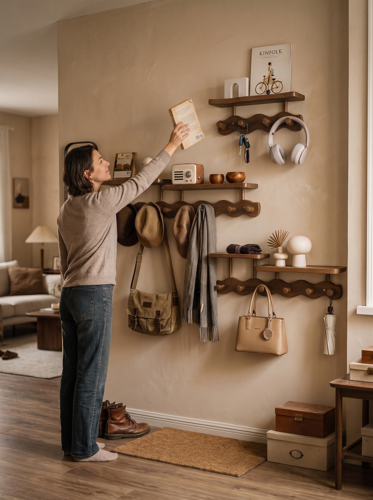 Hooks Below, Shelf Above