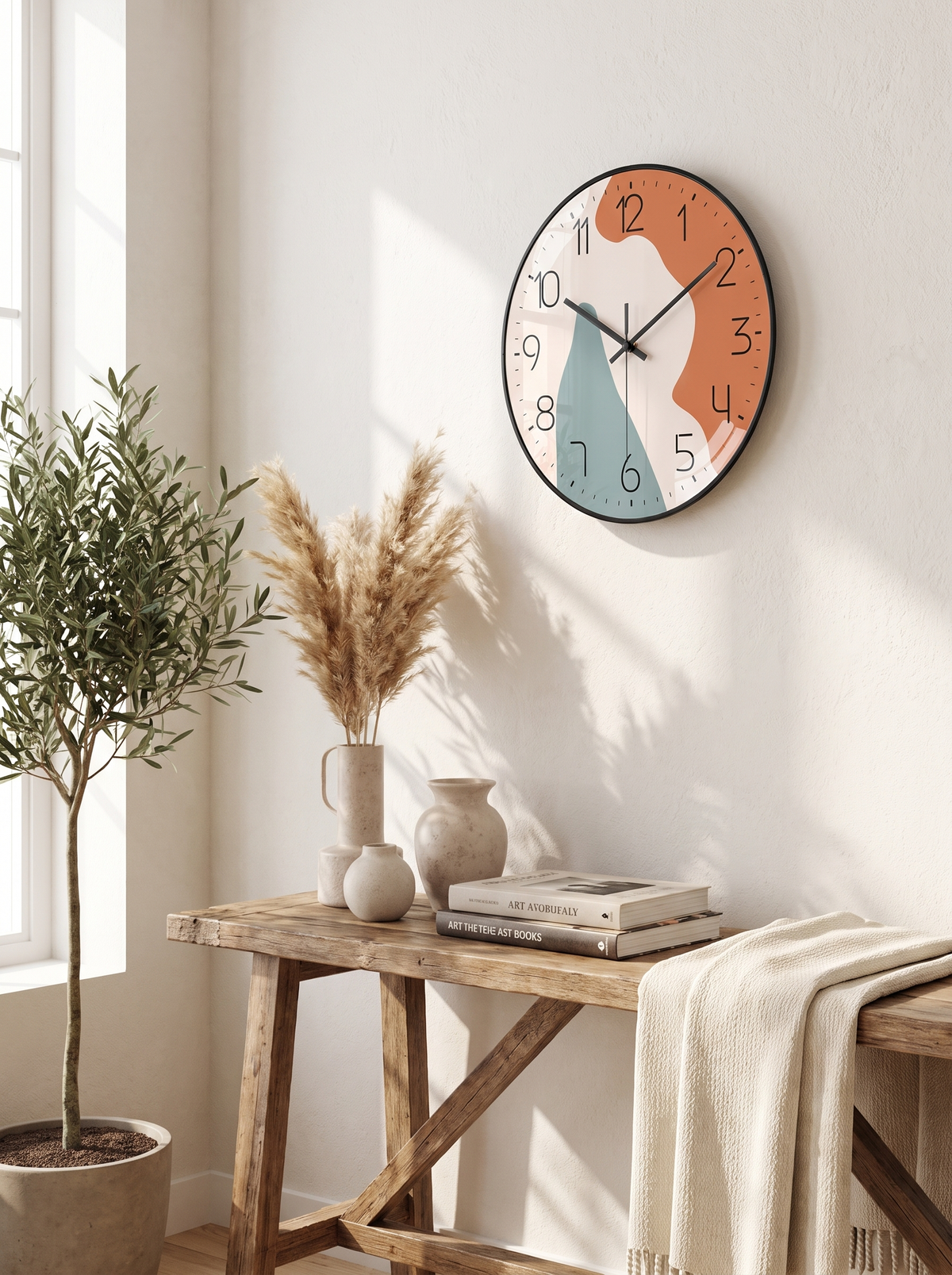 Eco Design modern wall clock, Color That Speaks Softly