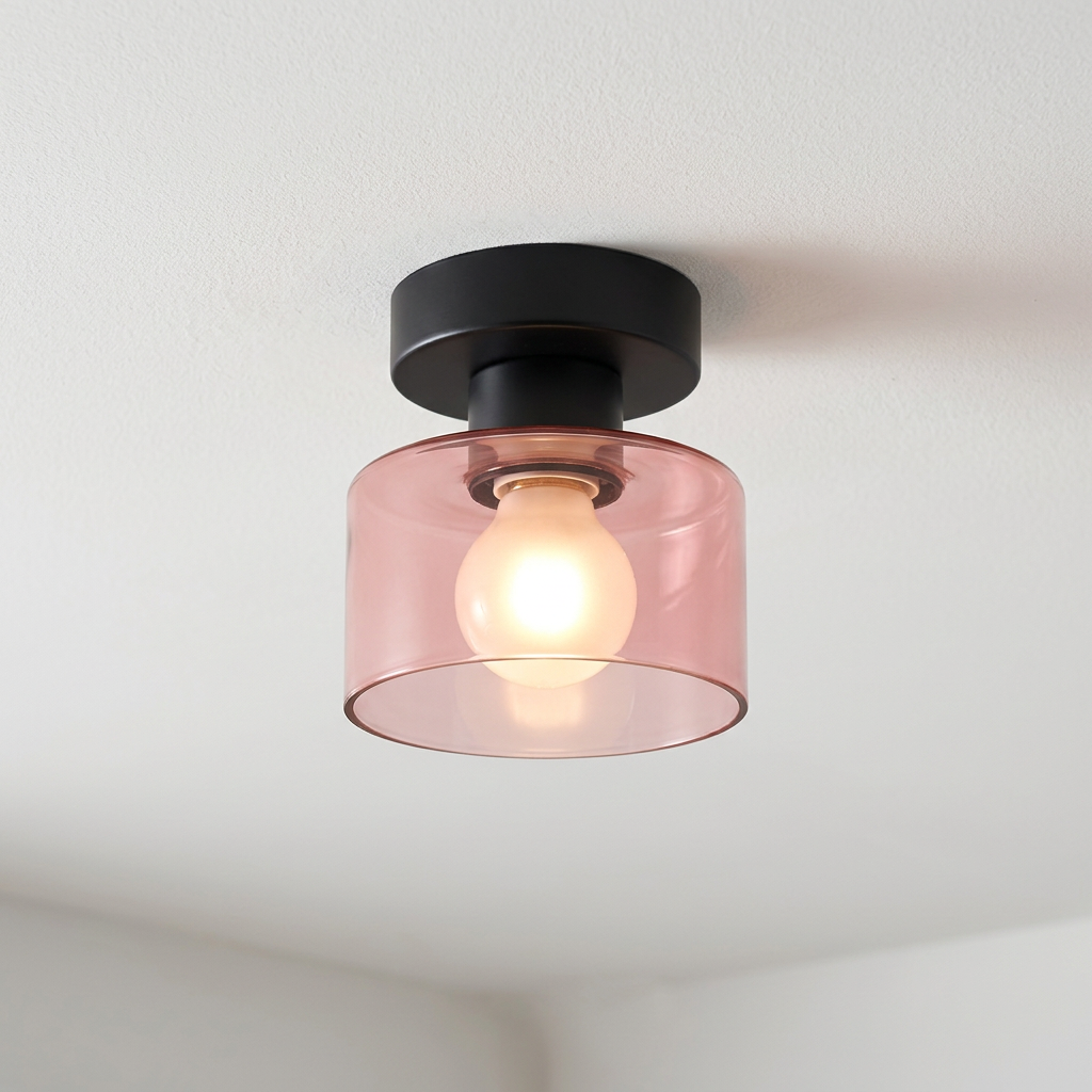 black body with pink glass