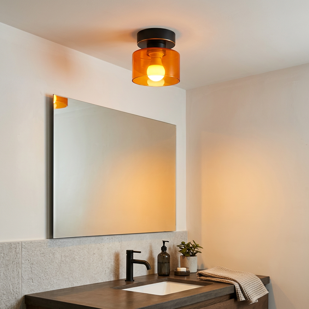 black body with orange glass