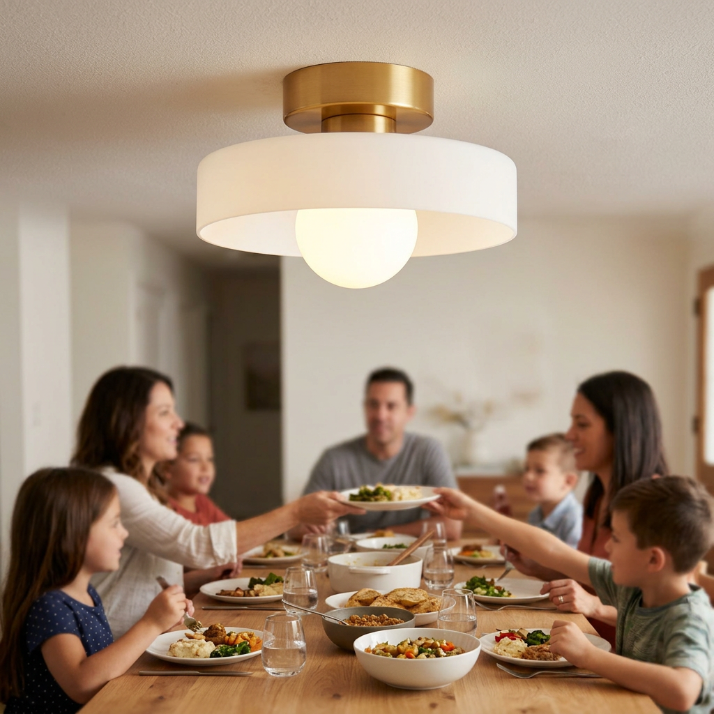 gold base with white glass
