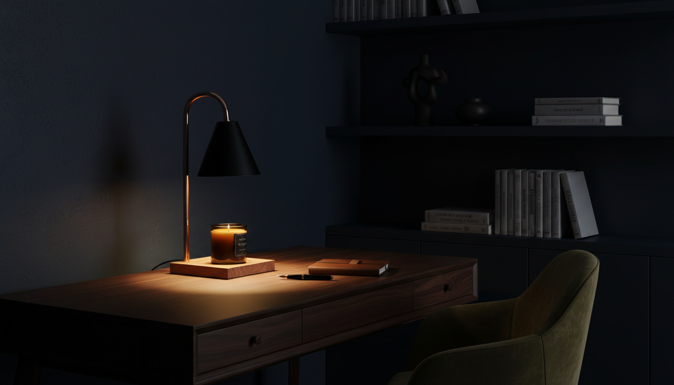 LuminaFlame | Candle Warmer Lamp with Adjustable Brightness for Safe, Cozy Ambiance