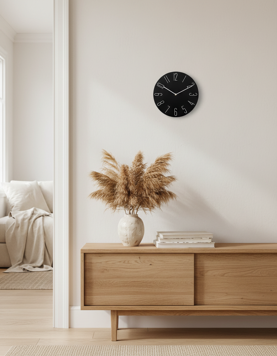 Timeless Elegance | Modern Wall Clock with Silent Mechanism | Minimalist Decor for Home and Office