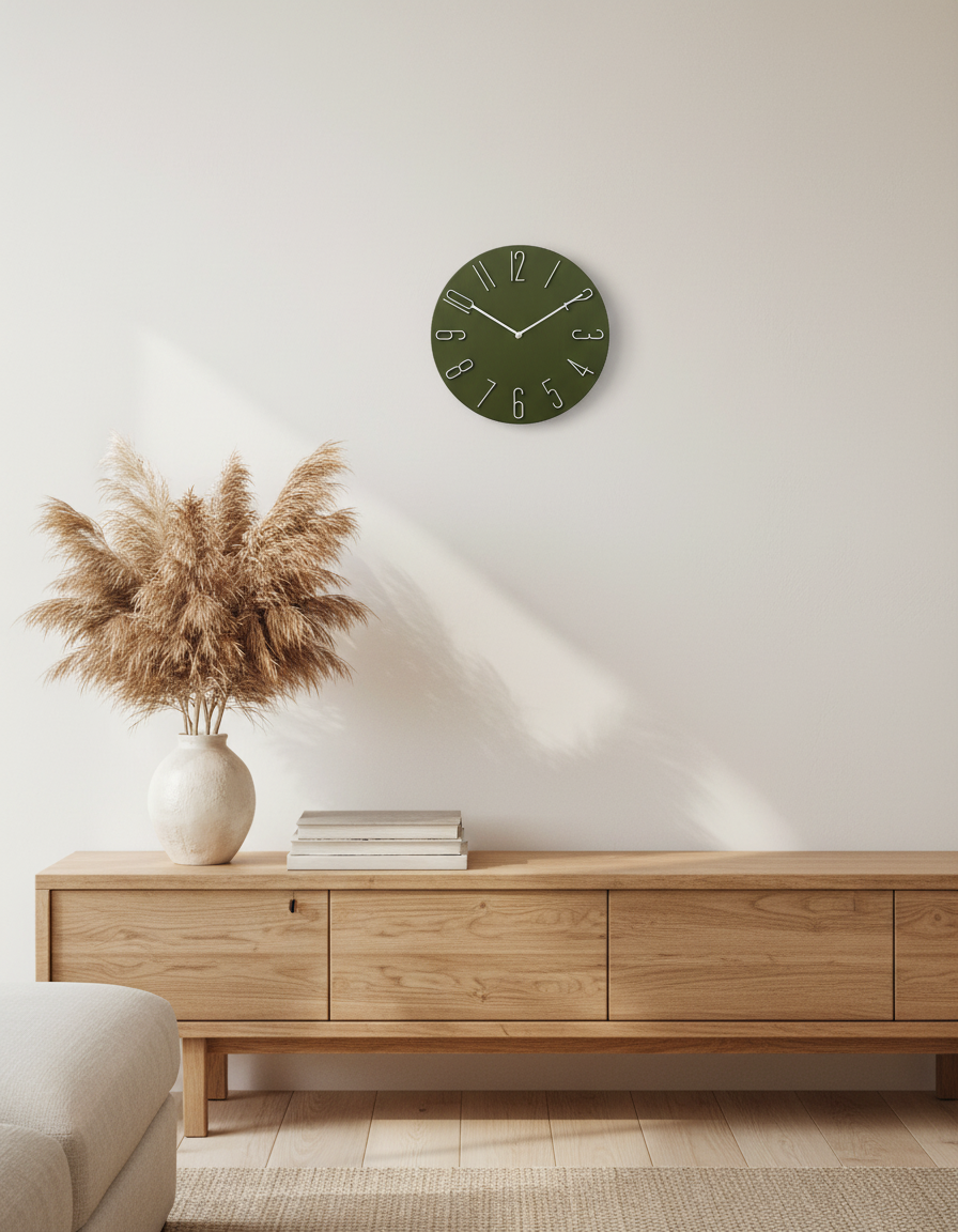 Timeless Elegance | Modern Wall Clock with Silent Mechanism | Minimalist Decor for Home and Office