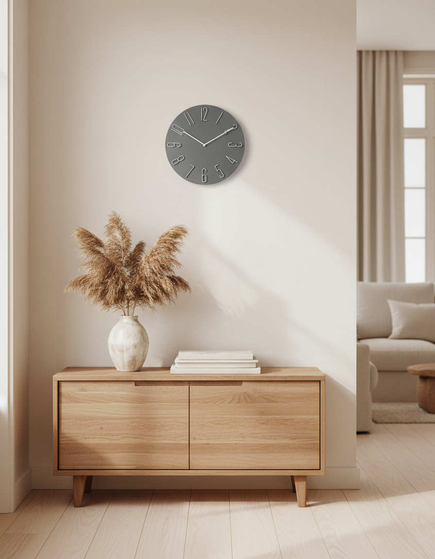 Timeless Elegance | Modern Wall Clock with Silent Mechanism | Minimalist Decor for Home and Office