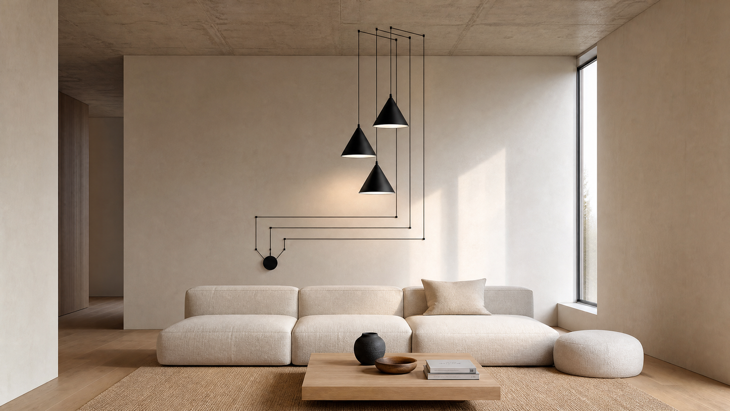 Modern Pendant Lighting | Black Pendant Light with Minimalist Metal Design | Stylish Fixture for Kitchen Island and Contemporary Spaces