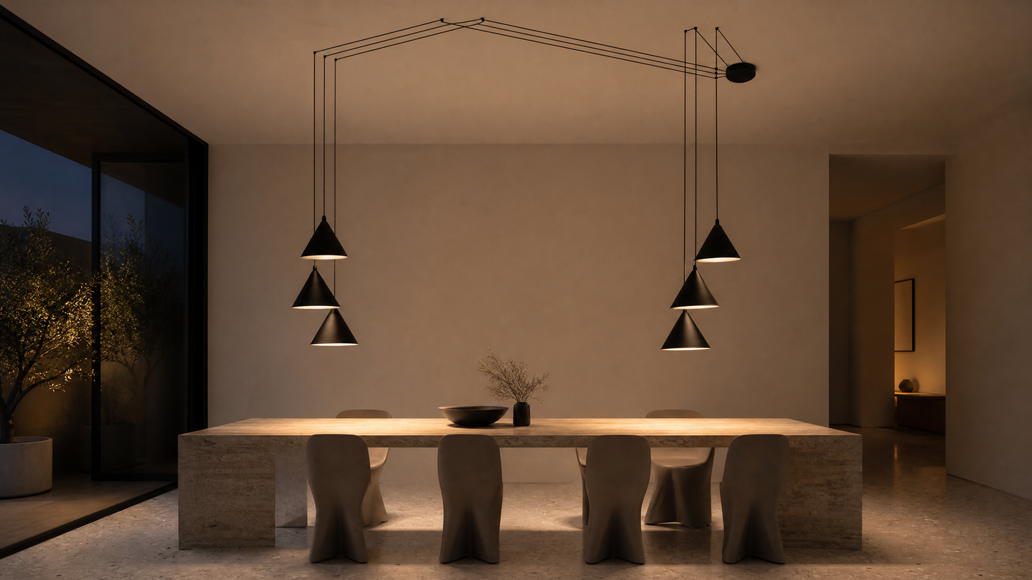 Modern Pendant Lighting | Black Pendant Light with Minimalist Metal Design | Stylish Fixture for Kitchen Island and Contemporary Spaces