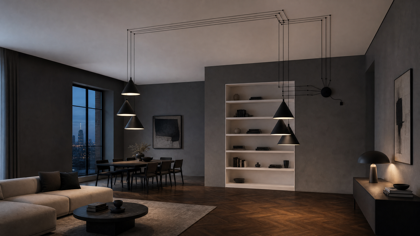 Modern Pendant Lighting | Black Pendant Light with Minimalist Metal Design | Stylish Fixture for Kitchen Island and Contemporary Spaces