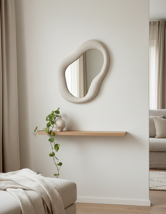 Warped Mirror with Distorted Design | Unique Art Piece for Creative Interiors