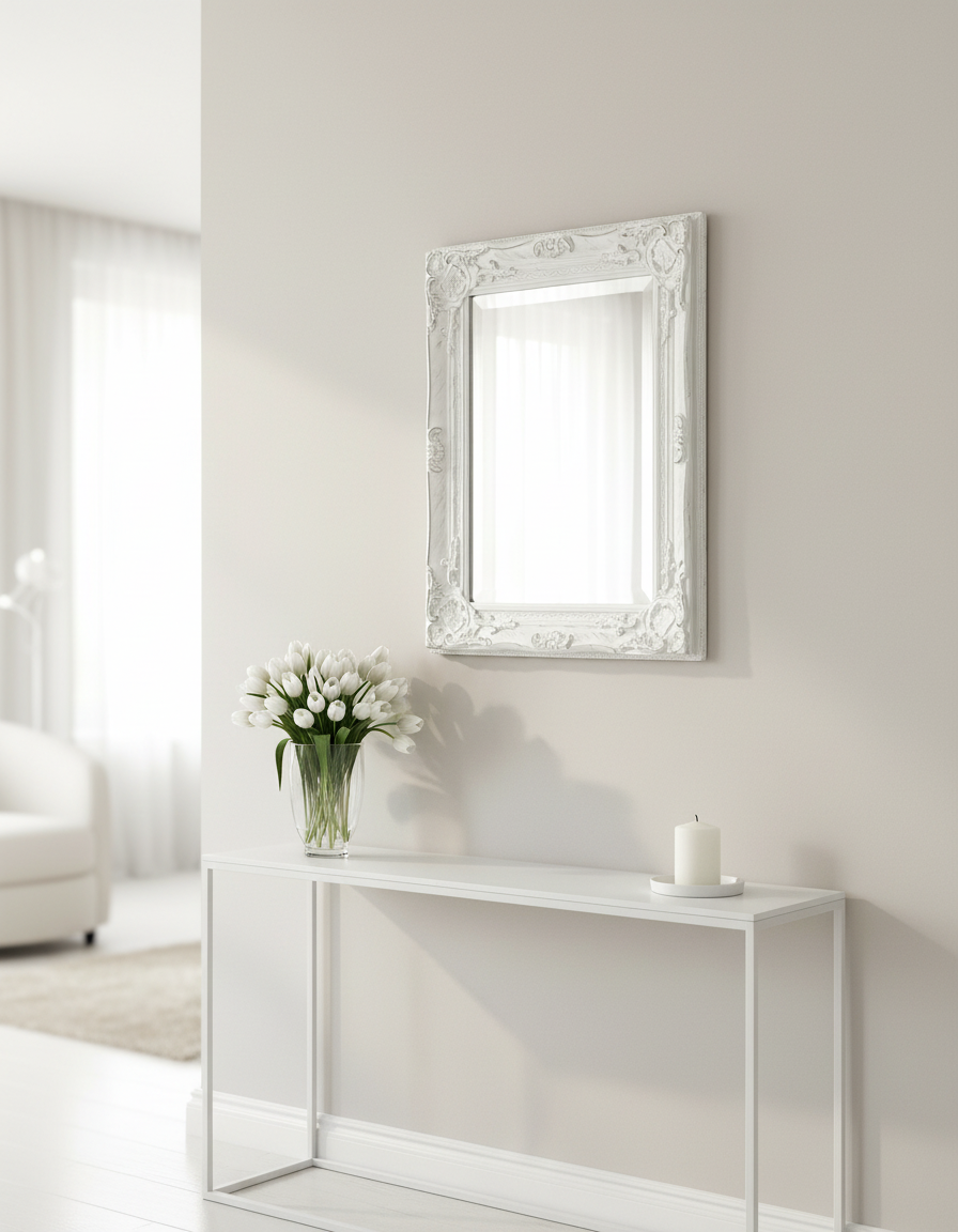 Elegant Antique Wall Mirror | Baroque-Rococo Frame for Timeless Home Decor