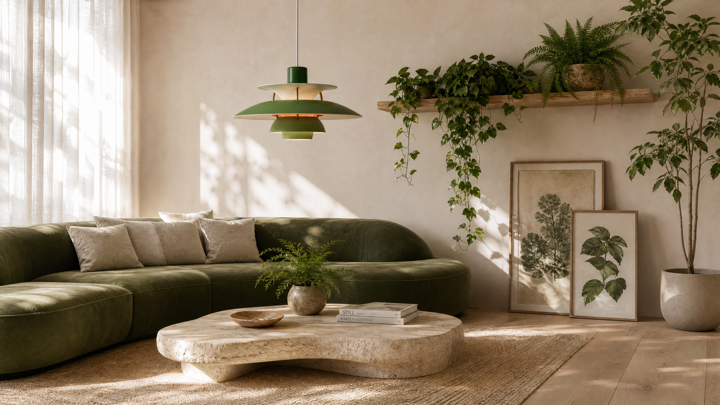 Scandinavian | Pendant Lamp with Umbrella Design & Colorful Finish | Stylish Lighting for Modern Indoor Spaces