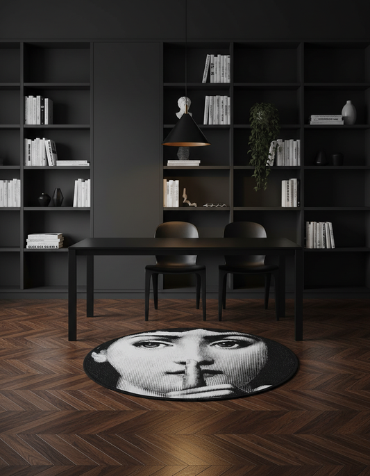 Artistic Round Rug | Soft Textile Circle Rug with Graphic Design | Stylish Indoor Decor for Comfort