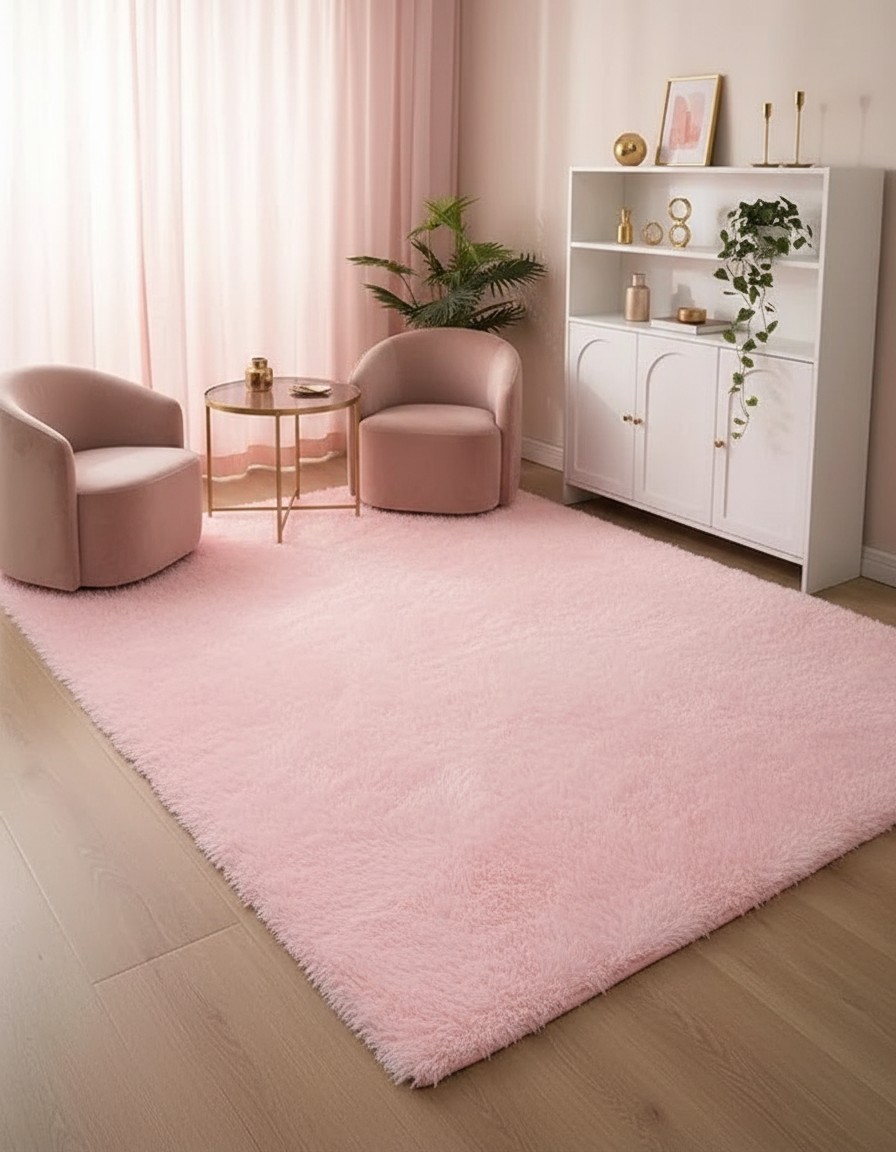 Plush Soft Indoor Rug with Non-Slip Base | Modern Wilton Design for Cozy Living Spaces