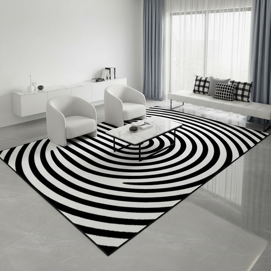 Illusion Area Rug | Rectangular Polyester Carpet with Easy Care | Modern Design for Stylish Interiors