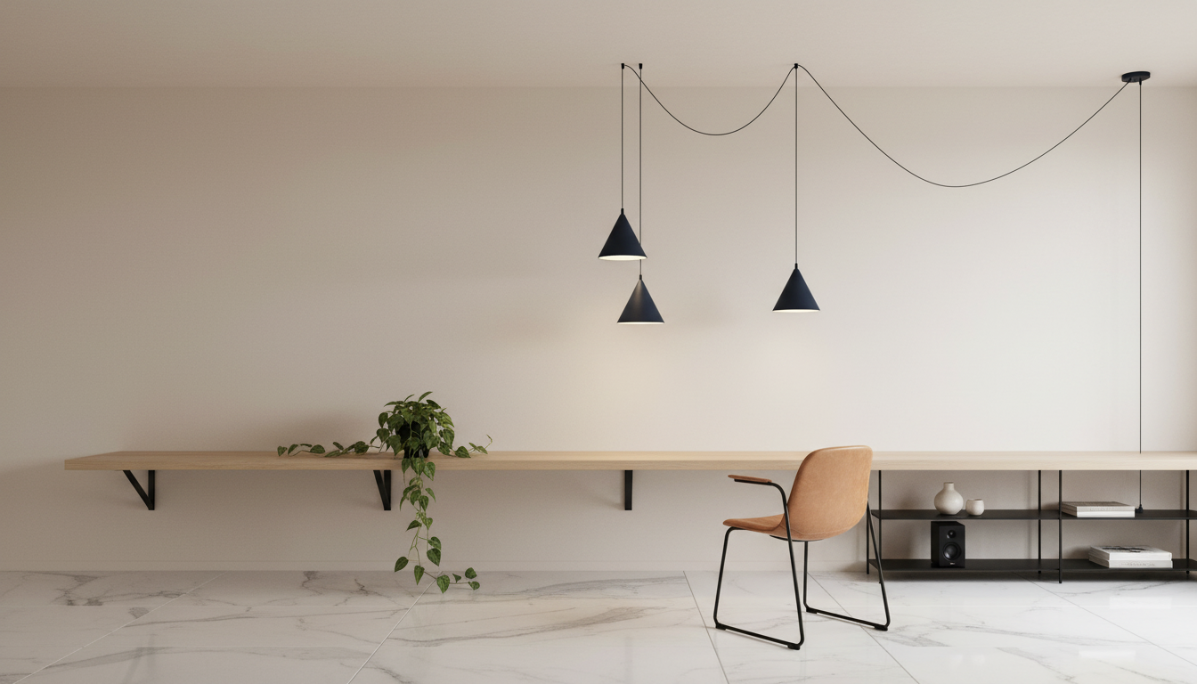Modern Pendant Lighting | Black Pendant Light with Minimalist Metal Design | Stylish Fixture for Kitchen Island and Contemporary Spaces