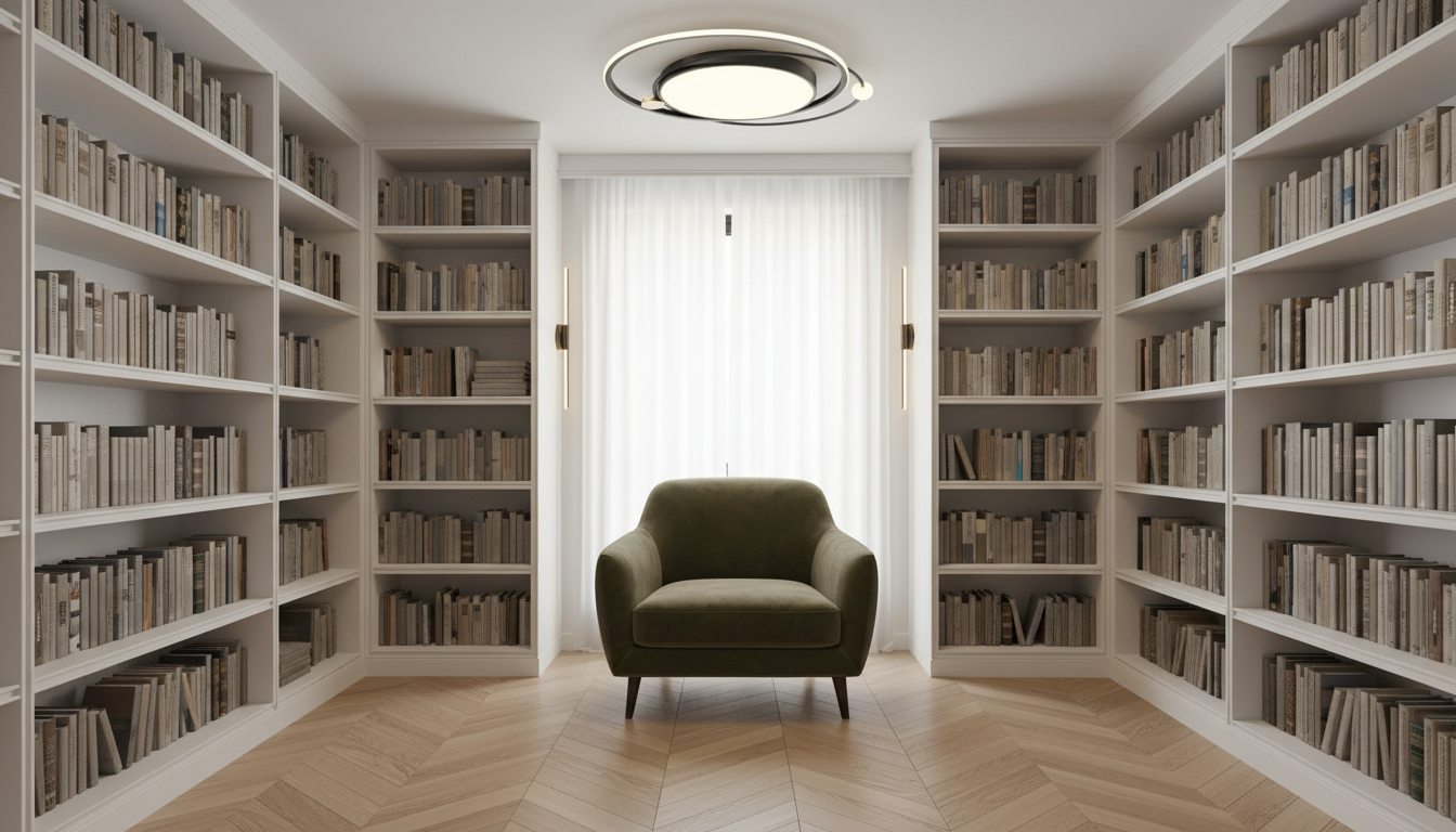 Nordic Minimalist | Flush Mount Ceiling Light with Integrated LED | Sleek Design for Uniform Indoor Illumination