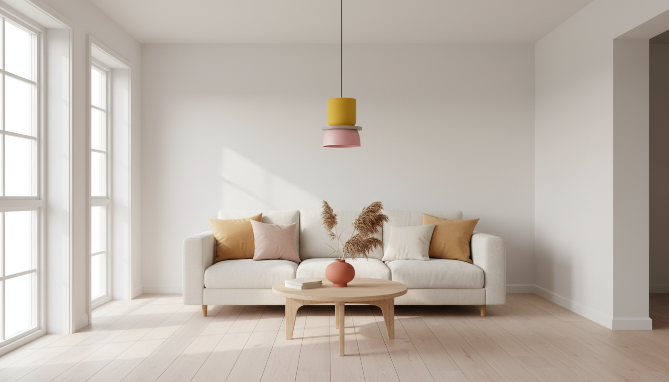 Nordic Collection | Colorful LED Pendant Light with Adjustable Cable | Modern Kitchen Pendant Lighting for Stylish Interiors