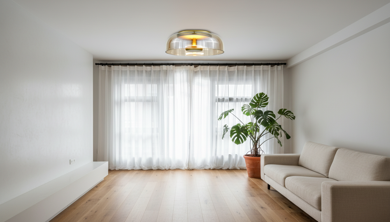 Modern Elegance | Flush Mount Ceiling Light with Energy-Efficient LED | Stylish Glass Design for Enhanced Home Decor