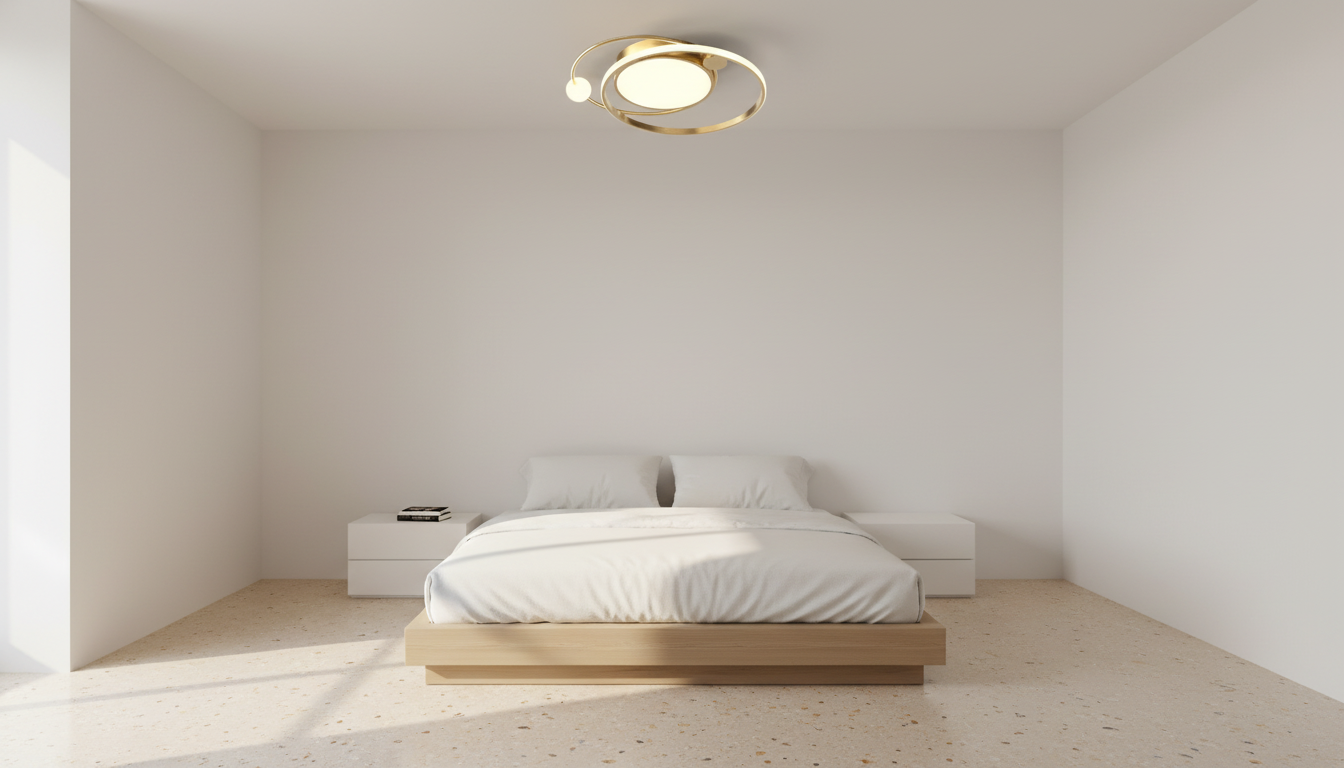 Nordic Minimalist | Flush Mount Ceiling Light with Integrated LED | Sleek Design for Uniform Indoor Illumination