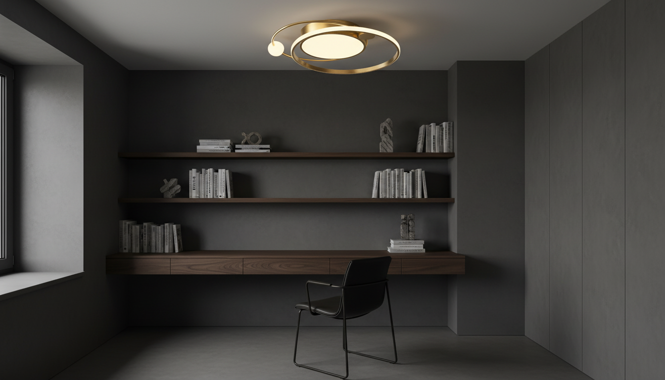 Nordic Minimalist | Flush Mount Ceiling Light with Integrated LED | Sleek Design for Uniform Indoor Illumination